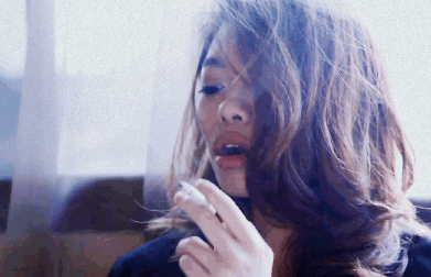 Beautiful Women Smoking Cigarettes GIFs #6 !! — 23