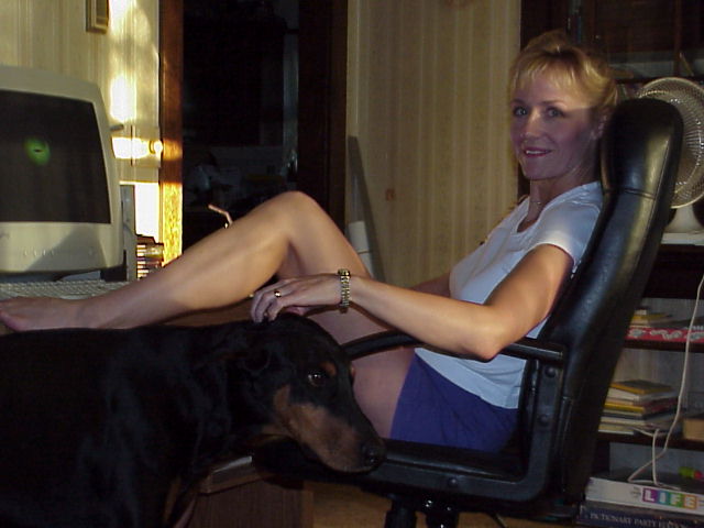 Horny blonde, slut wife interacts on the internet. — 20
