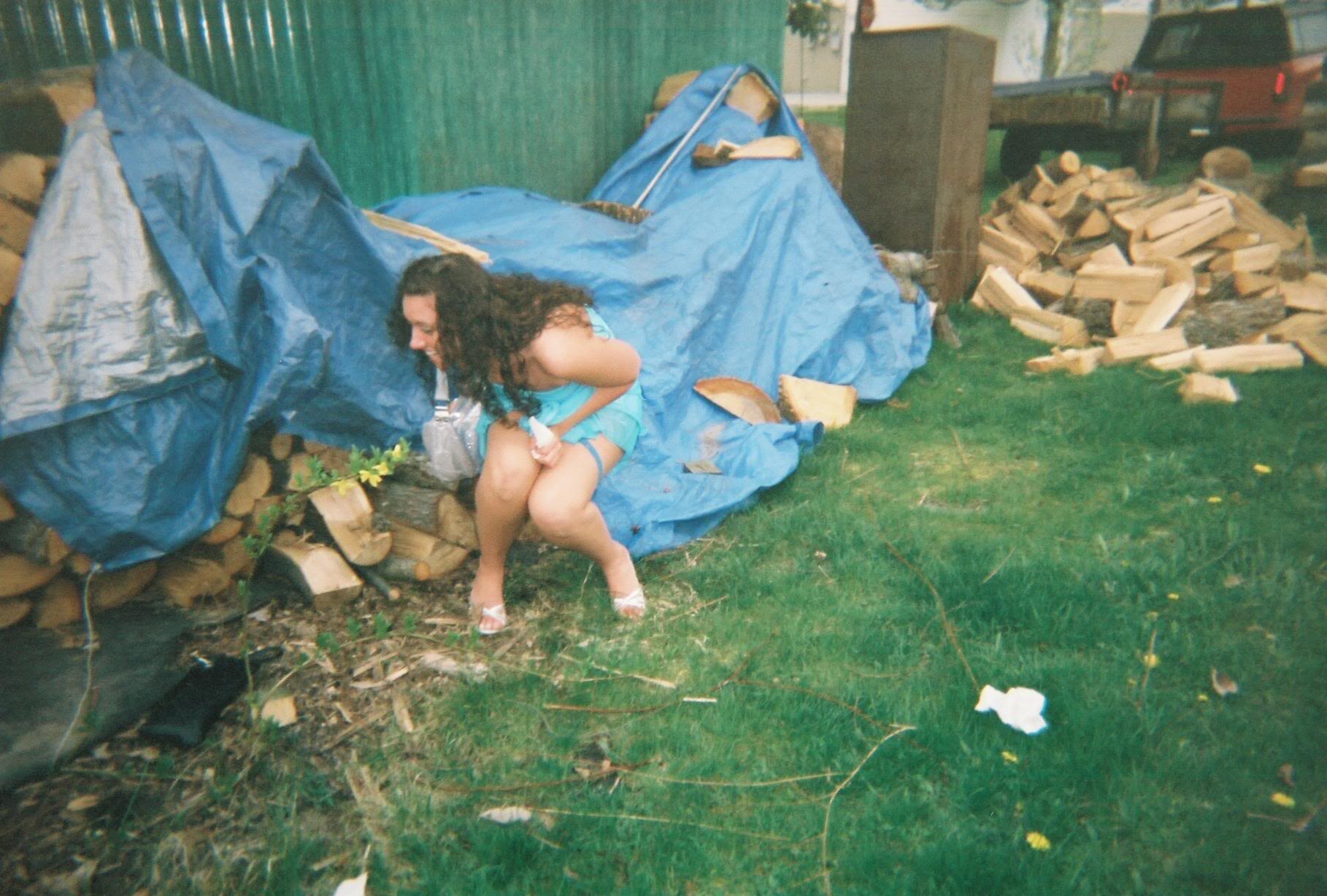 Girls Going to the Toilet Outdoors — 38