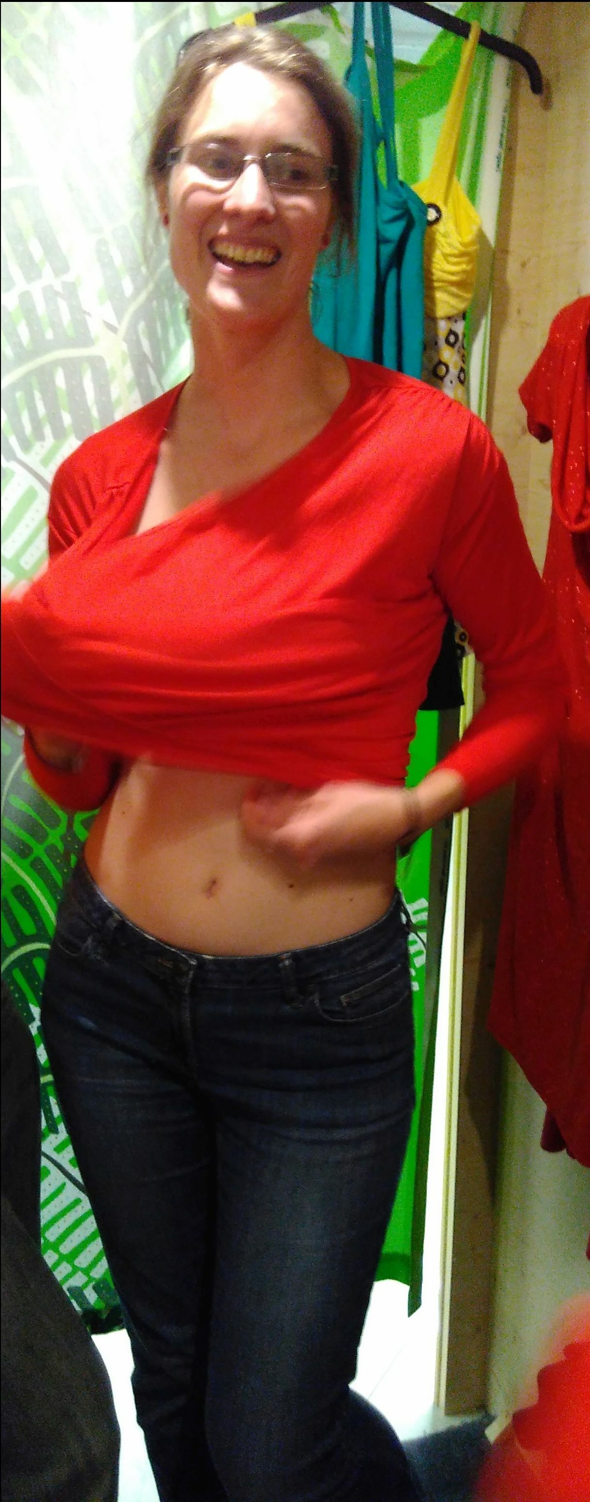 Lucie Koudelkova Czech Glasses Flatchest Student — 45