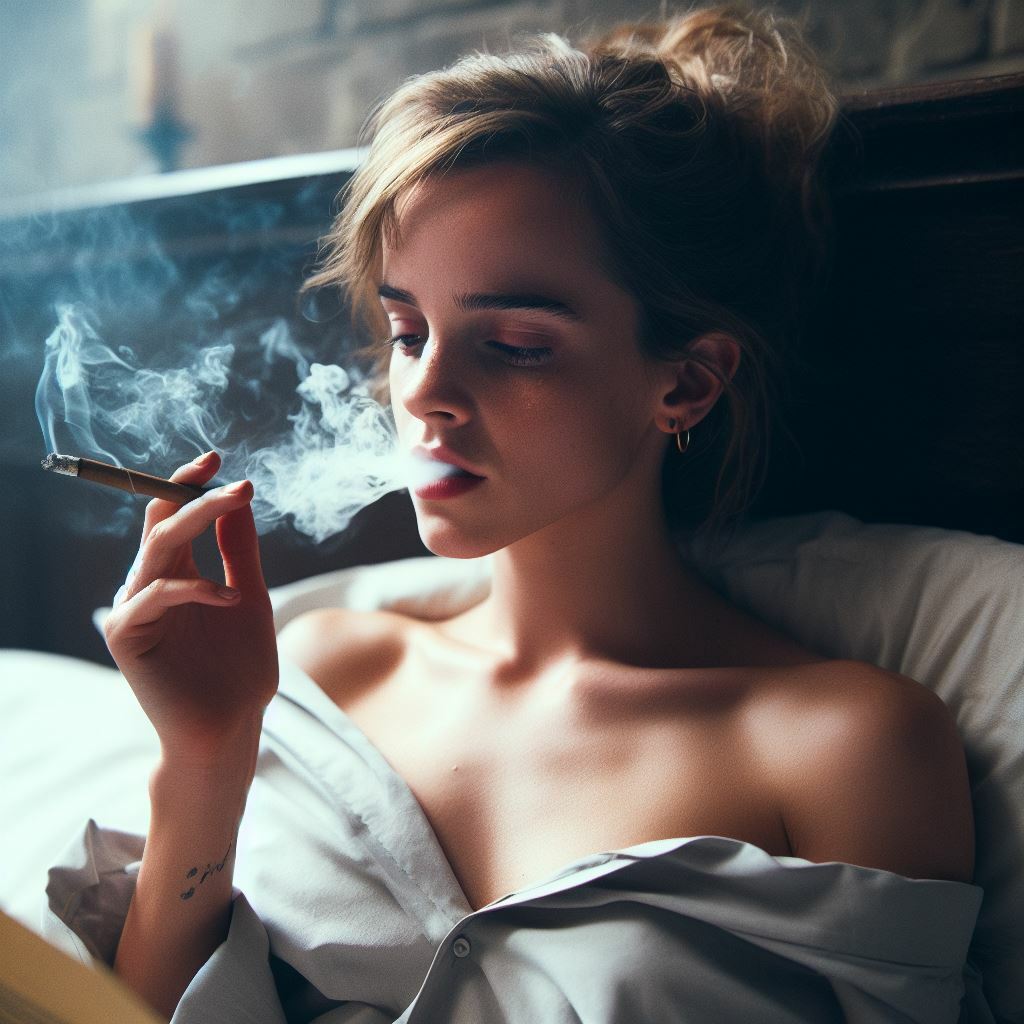 Emma Watson - Hermione - Smoking Fetish AI Art — 17