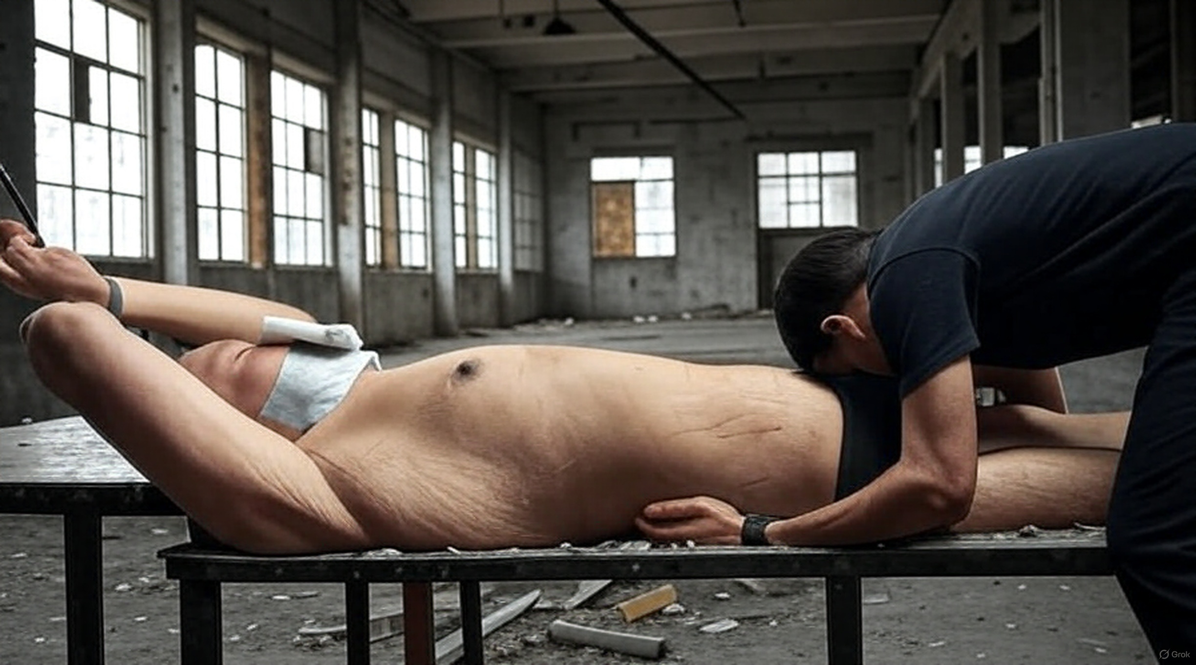 Tied up in a warehouse — 29