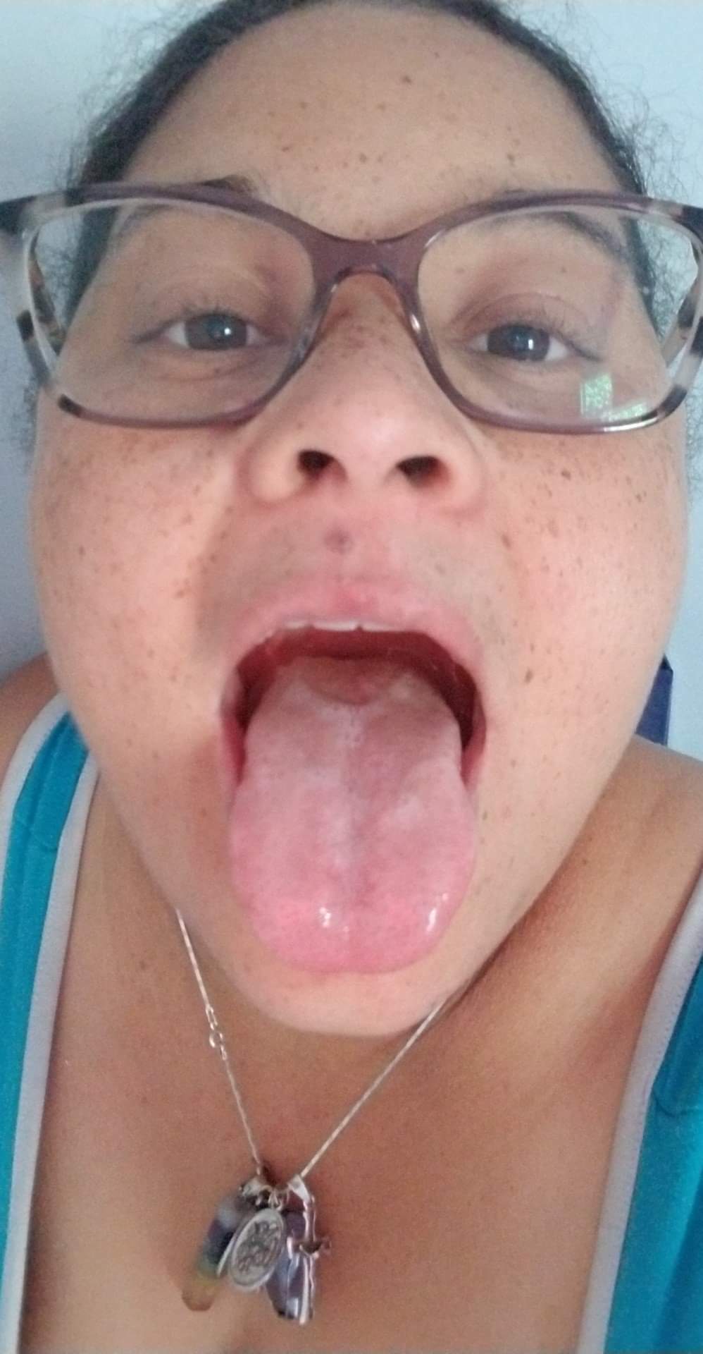 Cum all over my freckles and my tongue daddy! — 10