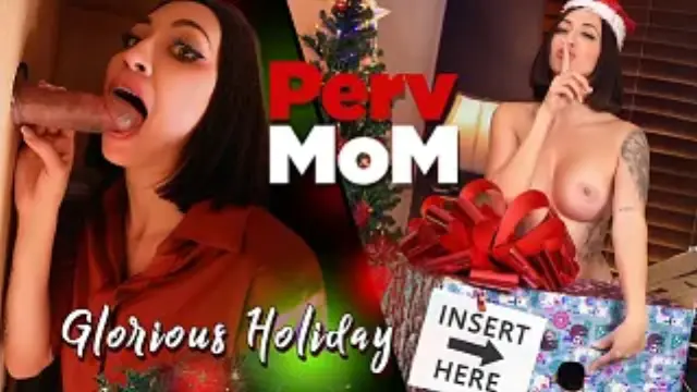 Stepmom Blaire Convinces Stepson to Stay Home for Christmas With Her Pussy